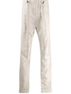 Fear Of God Logo Print Track Pants In Neutrals