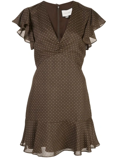 Alexis Benza Polka-dot Dress In Brown