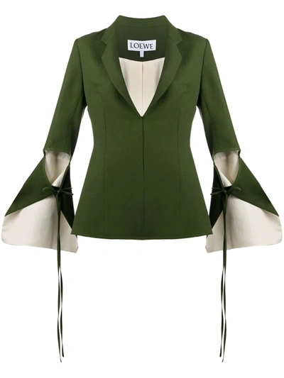 Loewe Cutout Blazer In Green