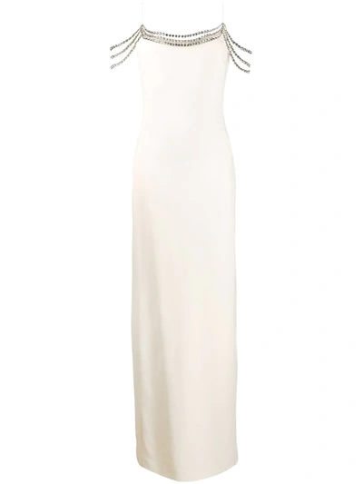 Stella Mccartney Embellished Long Dress In White