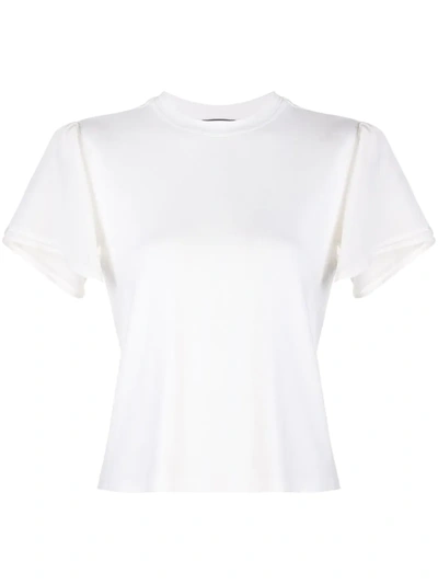 Alexis Ronson Contrasting-sleeves T-shirt In White