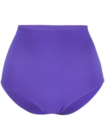 Fisico Hgih-waisted Logo Bikini Bottoms In Purple