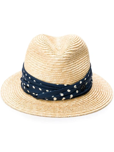 Maison Michel Bobbie Straw Sun Hat In Neutrals