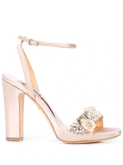 Badgley Mischka Embellished Alexa Sandals In Neutrals