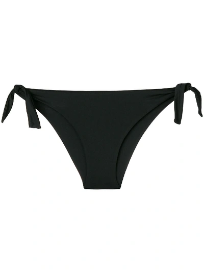 Fisico Cristina Ferrari Logo Patch Bikini Bottoms In Black