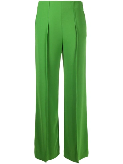 Kenzo Pintuck Detail Trousers In Green