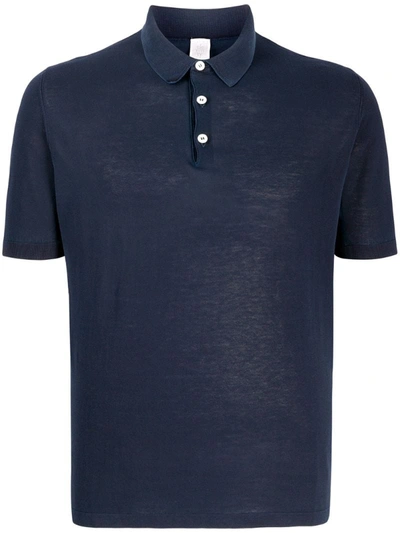 Eleventy Short-sleeve Polo Shirt In Blue