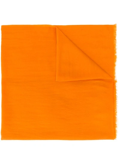 Holland & Holland Fine Knit Shawl In Orange