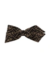 Fendi Brown F Logo Silk Hair Clip