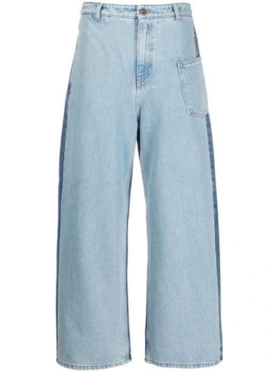 Mcq By Alexander Mcqueen Mid Rise Wide-leg Jeans In Blue