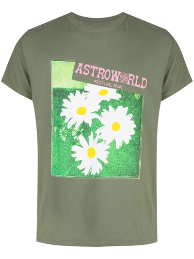 Travis Scott Astroworld T-shirt Mit Grafischem Print In Green