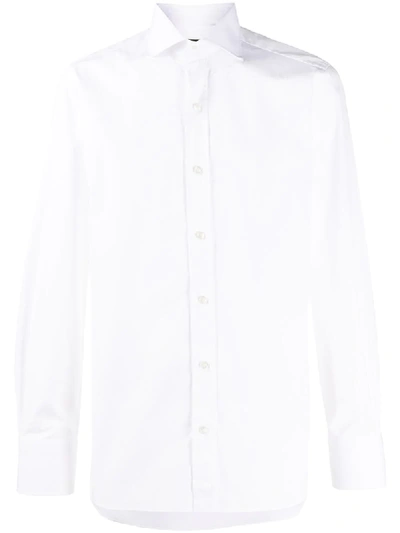 Tom Ford Francese Spread Collar Shirt In White