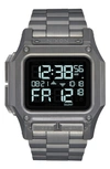 Nixon Regulus Digital Bracelet Watch, 46mm In Gunmetal/ Black/ Gunmetal