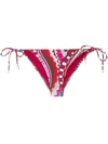Emilio Pucci Geometric Print Bikini Bottoms In Red