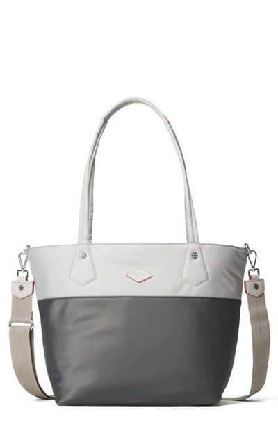 Mz Wallace Soho Tote In Fog And Magnet Colorblock