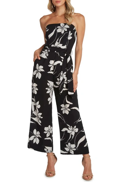 Willow Ryan Strapless Wide Leg Jumpsuit In Black