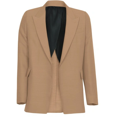 Ami Alexandre Mattiussi Buttonless Long Jacket In Taupe