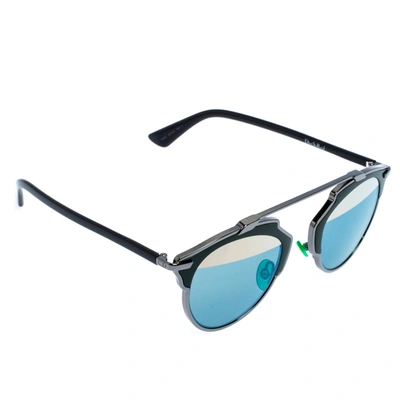Pre-owned Dior So Real Round Sunglasses In Blue