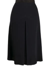 Moncler Inverted-pleat A-line Skirt In Blue