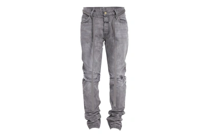 Pre-owned Fear Of God  Slim Fit Distressed Denim Jeans God Grey
