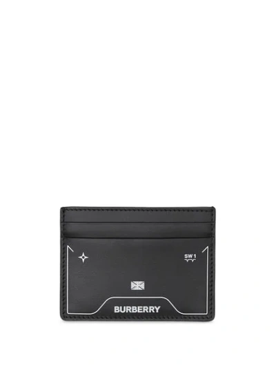 Burberry Symbol Print Leather Card Case In Black