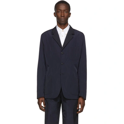 Paul Smith Navy Nylon 3b Blazer In 49 Navy