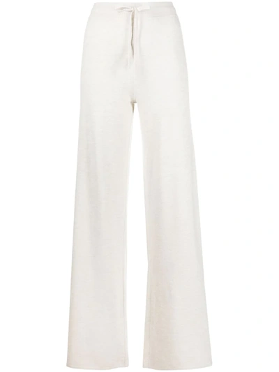 Pringle Of Scotland Knitted Wide-leg Trousers In Neutrals