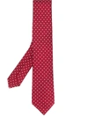 Kiton Polka Dot Print Tie In Red