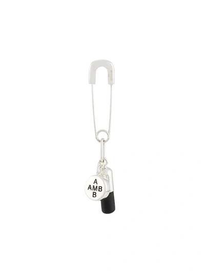 Ambush Pill Single Earring In Silver