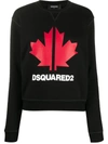 Dsquared2 Maple Leaf Sweatshirt In Black