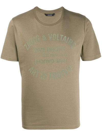 Zadig & Voltaire Tonal Logo Print T-shirt In Green