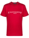 Mastermind Japan Short Sleeve Printed Slogan T-shirt In Red