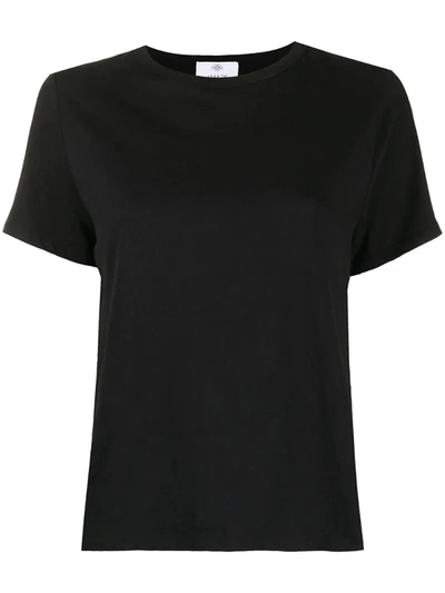Allude Plain Crew Neck T-shirt In Black