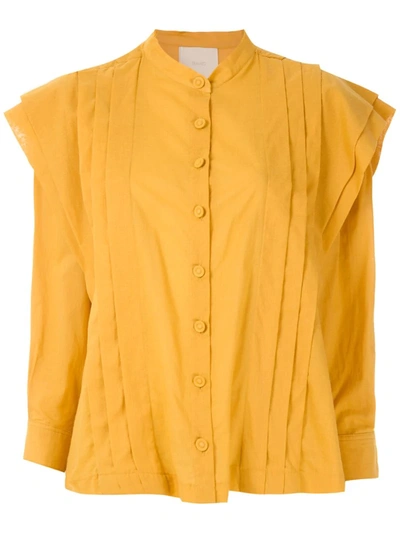 Framed Fleur Long-sleeved Shirt In Yellow