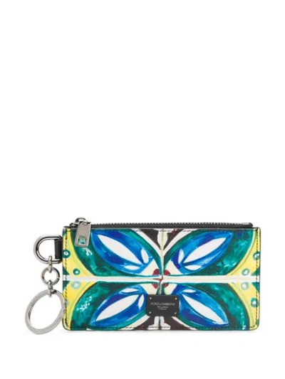 Dolce & Gabbana Dauphine Patterned Coin Pouch In White