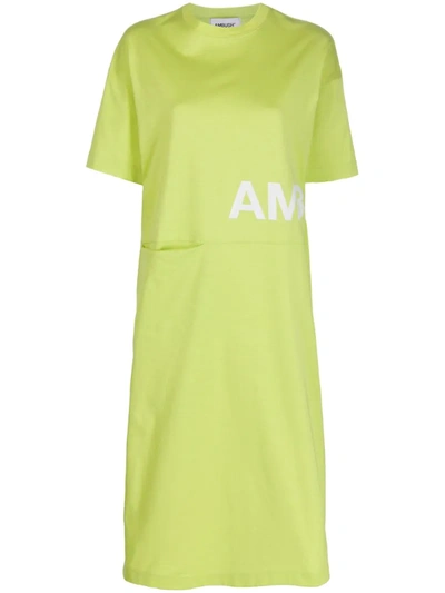 Ambush Logo T-shirt Dress In Green