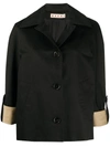 Marni Relaxed-fit 3/4 Sleeves Jacket In Black