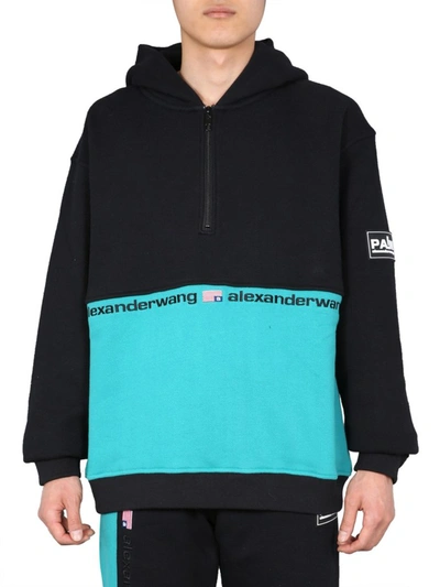 Alexander Wang Colourblock Hoodie In Black