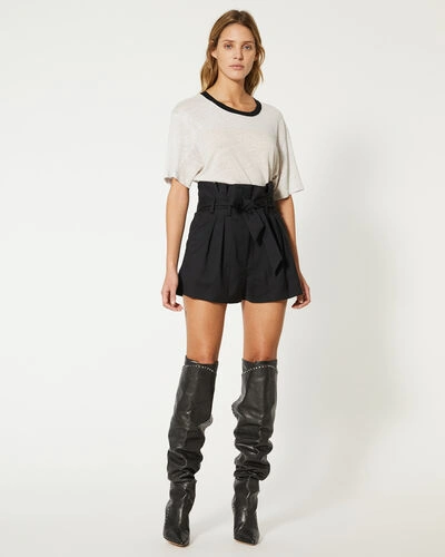 Iro Eleani High-rise Pleated Shorts In Black