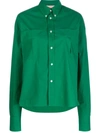 Plan C Oversized Long-sleeve Shirt In Green