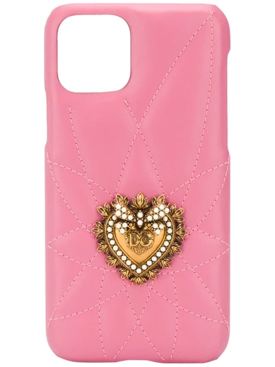 Dolce & Gabbana Iphone 11 Pro Devotion Case In Pink