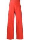 Pringle Of Scotland Knitted Wide-leg Trousers In Orange