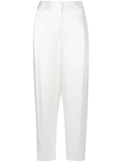 Tibi Celia Sculpted Cropped Trousers In White