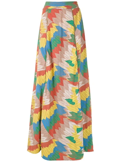 Amir Slama Printed Maxi Skirt In Multicolour