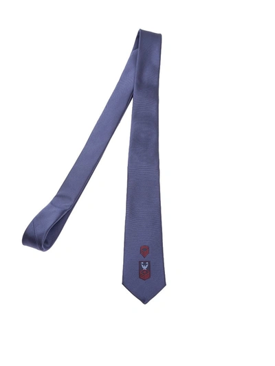 Valentino Garavani Silk Tie In Blue