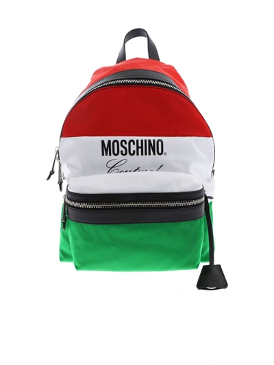 Moschino Flag Backpack In Multi