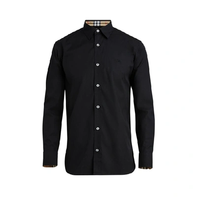 Burberry Equestrian Knight Device Shirt In Black