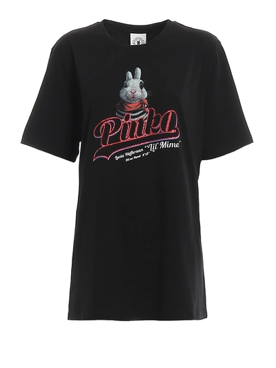Pinko Diamond T-shirt In Black