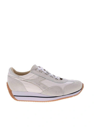 Diadora Equipe H Canvas Sw Evo Sneakers In White In Grey