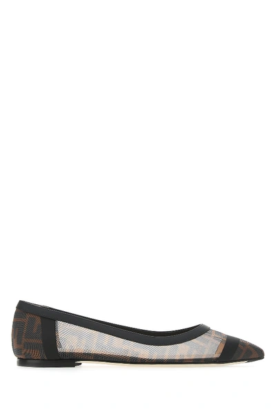 Fendi Pointy-toe Colibrì Ballet Flats In Brown